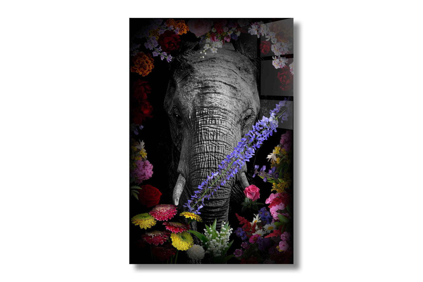 Elephant with flowers